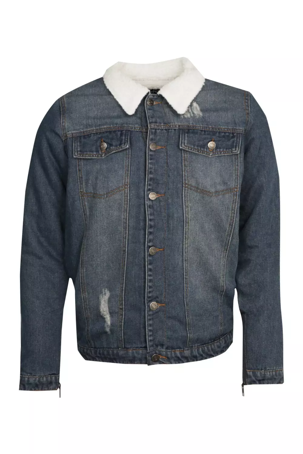 Veste jean doublée mouton hot sale